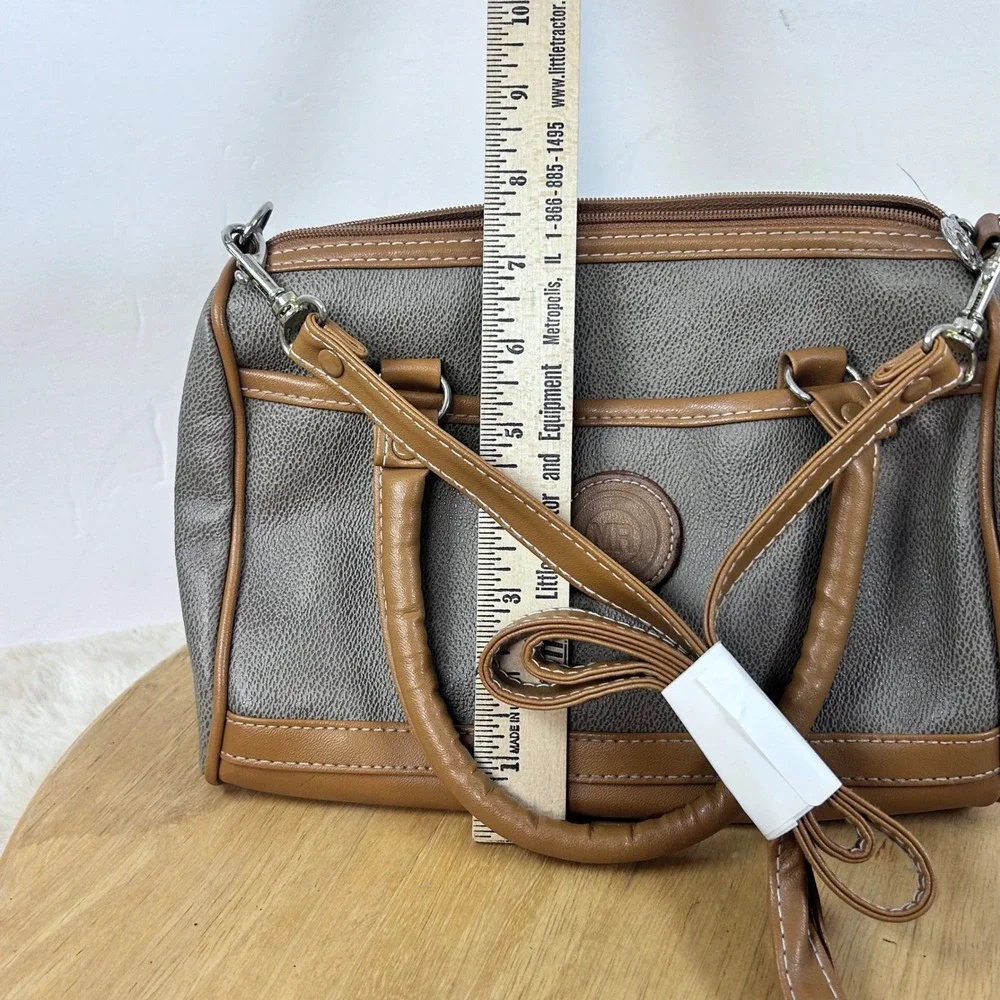 Pacific Connections Satchel Bag Top Handle Shoulder Bag Taupe‎ Brown Small